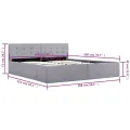 Cadre de lit à rangement hydraulique sans matelas 160x200 cm