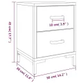 Tables de chevet 2 pcs 36x30x45 cm Bois de pin massif