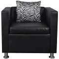 Fauteuil noir similicuir