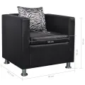 Fauteuil noir similicuir