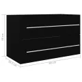 Armoire d'évier Noir 80x38,5x48 cm Bois d’ingénierie