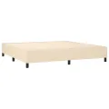 cadre de lit avec matelas Crème 160x200 cm Tissu