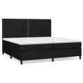 cadre de lit avec matelas Noir 200x200 cm Tissu