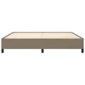 Cadre de lit sans matelas taupe 200x200 cm tissu