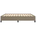 Cadre de lit sans matelas taupe 200x200 cm tissu
