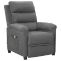 Fauteuil de massage Gris clair Tissu