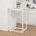 Table de bar Blanc 80x80x110 cm Bois massif de pin