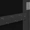 Armoire à bijoux avec miroir murale noir 37,5x10x106 cm