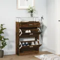 Armoire à chaussures Chêne fumé 63x24x104 cm Bois d'ingénierie
