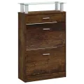 Armoire à chaussures Chêne fumé 63x24x104 cm Bois d'ingénierie