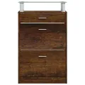 Armoire à chaussures Chêne fumé 63x24x104 cm Bois d'ingénierie