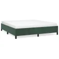 Cadre de lit sans matelas vert foncé 160x200 cm velours