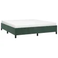 Cadre de lit sans matelas vert foncé 160x200 cm velours