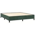 Cadre de lit sans matelas vert foncé 160x200 cm velours