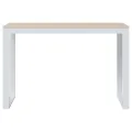Bureau d'ordinateur Blanc et chêne 110x60x73 cm Aggloméré