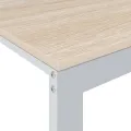 Bureau d'ordinateur Blanc et chêne 110x60x73 cm Aggloméré