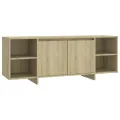 Meuble TV chêne sonoma 130x35x50 cm bois d'ingénierie