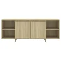 Meuble TV chêne sonoma 130x35x50 cm bois d'ingénierie