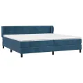cadre de lit et matelas Bleu foncé 200x200cm Velours