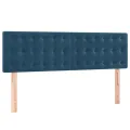 cadre de lit et matelas Bleu foncé 140x200cm Velours