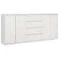 Armoires latérales 3 pcs blanc Bois de pin massif