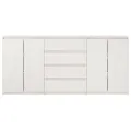 Armoires latérales 3 pcs blanc Bois de pin massif