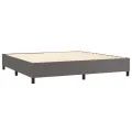 cadre de lit avec matelas Gris 200x200 cm Similicuir