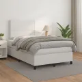 cadre de lit avec matelas Blanc 120x200cm Similicuir