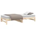 Lit coulissant sans matelas 2x(80x200) cm Bois de pin massif