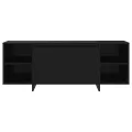 Meuble TV Noir 130x35x50 cm Bois d'ingénierie