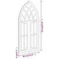 Miroir de jardin Noir 70x30 cm Fer pour utilisation extérieure