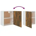 Armoire suspendue Chêne fumé 50x31x60 cm Bois d'ingénierie