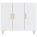 Buffet blanc 90x34x80 cm bois d'ingénierie