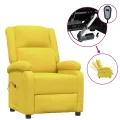 Fauteuil inclinable électrique Jaune Tissu