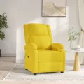 Fauteuil inclinable électrique Jaune Tissu