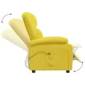 Fauteuil inclinable électrique Jaune Tissu