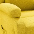 Fauteuil inclinable électrique Jaune Tissu