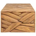Table basse Bois de teck massif 110x35x38 cm