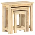 Tables gigognes 3 pcs Bois solide de manguier