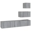 Ensemble de meubles TV 4 pcs Sonoma gris Bois d'ingénierie