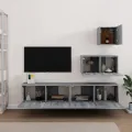 Ensemble de meubles TV 4 pcs Sonoma gris Bois d'ingénierie