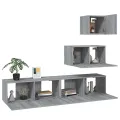Ensemble de meubles TV 4 pcs Sonoma gris Bois d'ingénierie
