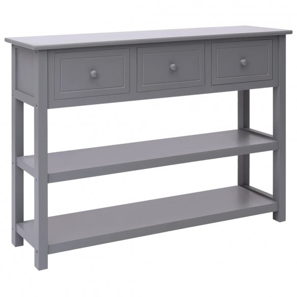 Buffet Gris 108x30x76 cm Bois de Paulownia massif