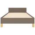 Cadre de lit sans matelas taupe 100x200 cm tissu