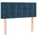 cadre de lit et matelas Bleu foncé 80x200 cm Velours