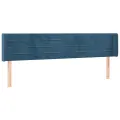 Tête de lit à LED Bleu foncé 163x16x78/88 cm Velours