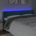 Tête de lit à LED Bleu foncé 163x16x78/88 cm Velours
