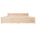 Cadre de lit sans matelas bois massif 150x200 cm