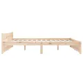 Cadre de lit sans matelas bois massif 150x200 cm