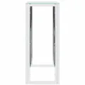 Table console 110x30x70 cm acier inoxydable et verre